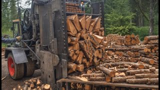 Fastest Automatic Firewood Processing Machine | Homemade Modern Wood Cutting Chainsaw Machines #1