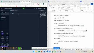 Pseudocode to Python - Selection / IF Statement