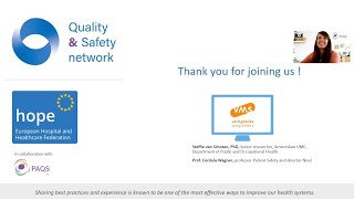 Quality & Safety network – Webinar 6 Dutch Hospital Patient Safety Program