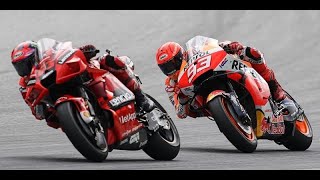 DUEL F BAGNAIA \u0026 M MARQUEZ - ARAGON 2021 (6 LAST LAP FULL)