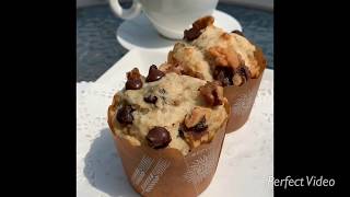 Vegan Bananachocolatechip Muffins～ヴィーガンバナナチョコチップマフィン～卵・乳製品不使用でも　ふわふわ　しっとり　ヘルシーの秘密は？