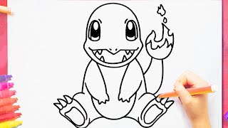 como dibujar a CHARMANDER paso a paso Pokémon