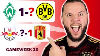 Bundesliga Gameweek 20 Predictions & Betting Tips | RB Leipzig vs Union Berlin | Werder vs Dortmund