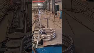 Round stainless steel pipe coiling process