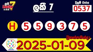 2025 ජනවාරි 09 වන දින NLB සහ DLB ලොතරැයි ප්‍රතිඵල