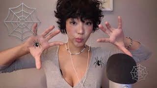 [ASMR] Spiders Crawling Up your Back 🕸️ (handmovements, 핸드무브먼트, 단어반복)