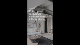 Så stylar du vardagsrummet inför försäljning • inspo • heminredning • vardagsrum • sälja bostad