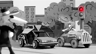 MAD - Spy vs Spy - Black Spy and The DeLorean Time Machine