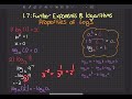 unit 1.7 algebra further exponents u0026 logarithms