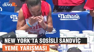 New York'ta sosisli sandviç yeme yarışmasında birinci oldu: 40 sosisli sandviç yedi