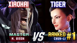 SF6 ▰ XIAOHAI (M.Bison) vs TIGER (#1 Ranked Chun-Li) ▰ High Level Gameplay