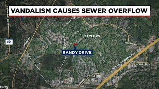 Vandalism Leads To Sewer Overflow in Greenville County