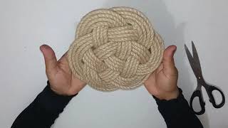 How To Make macrame coaster / mat from jute rope