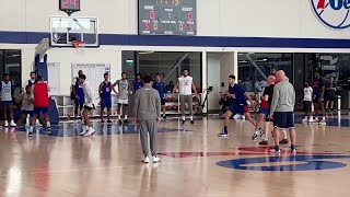 SOME VISUALS OF BEN SIMMONS WITH THE SIXERS TEAM IN TODAYS PRACTICE