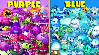 All Plants Team BLUE vs PURPLE & PINK - Who Will Win? - PvZ 2 Team Plant vs Team Plant