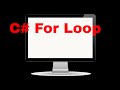 C# - For Loop - TutorialsPoint