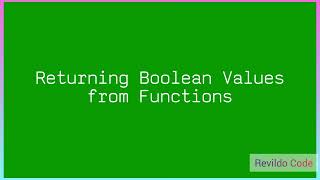 Returning Boolean values from function in javascript |#javascript | #Revildo_code