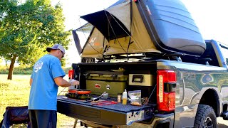 Overnight rooftop tent camping in Amazon's most popular / cheapest tent.  Naturnest Clamshell