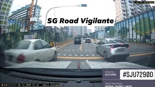 17nov2021 ang mo kio ave 6 #SJU7290D nissan sunny going straight on a turn left lane \u0026 hit camcar