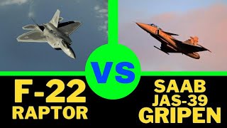 F-22 Raptor vs  SAAB JAS-39 Gripen comparison video