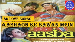 Aashaon Ke Sawan Mein [8D Love Song] | Lata Mangeshkar, Mohammed Rafi | Aasha (1980) Songs