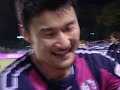 2010 セレッソ大阪 j1 磐田戦～ acl出場決定！… スタンドのサポーターと握手するモニさん＆バンちゃん。