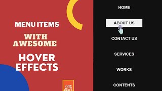 CSS Creative Menu Hover Effects | Html5 CSS3 Tutorial