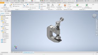 Grampo Mecânico Autodesk Inventor 2021 #autodeskinventor2021 #grampo fixo inventor #protec desenho