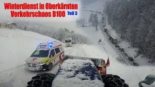 Winterdienst mit New Holland T7 270 | Verkehrschaos B100 Teil 3 | Schneeräumung in Oberkärnten ❄️