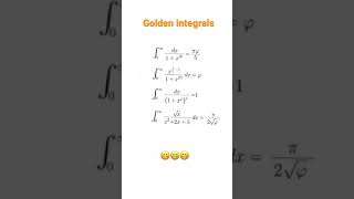 Golden integrals| Golden ratio