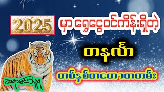 ၂၀၂၅ တနင်္လာသားသမီးများ တစ်နှစ်စာဟောစာတမ်း