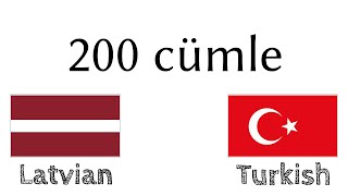 200 cümle - Letonca - Türkçe