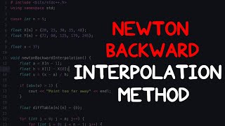 3.2.1 Newton Backward Interpolation Method Implementation | Coding Tutorial | Numerical Methods