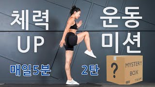 [2탄] 지나핏❓미스테리 박스 📦운동 미션/ 매일 5 분 운동 한달 하면 체력 길러질까요? 함께 해 봐요|| 운동 시작 막 시작 하기는 분에게 좋은 운동 프로그램