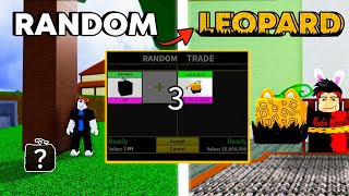 Blox Fruits, Trading Whatever fruits I find to Leopard