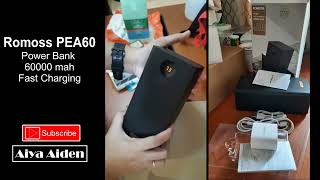 Unboxing Romoss PEA60 60000mah