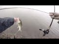 how to catch winter bass when the water temp is in the 30s.