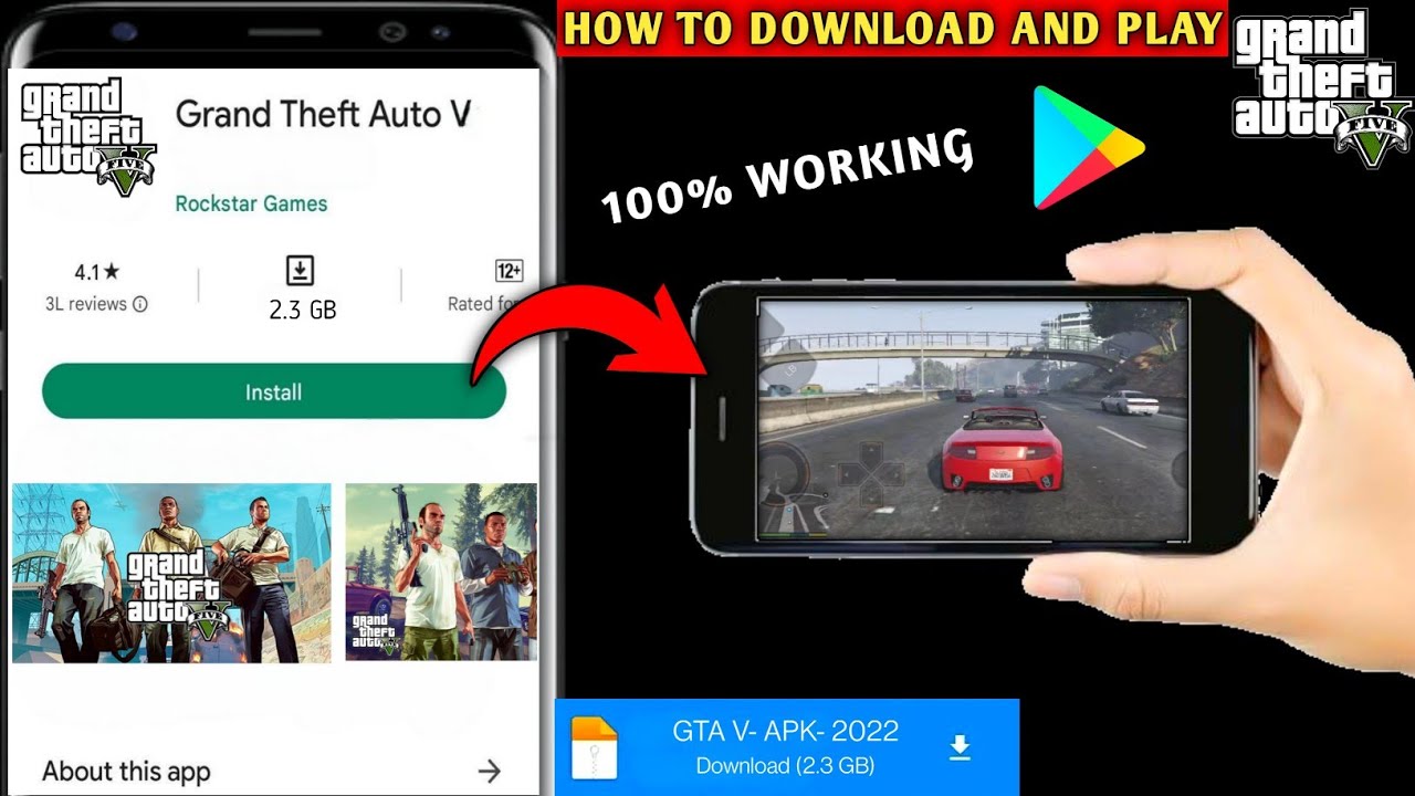 HOW TO DOWNLOAD AND PLAY GTA V IN MOBILE FOR FREE - YouTube