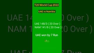 T20 World Cup 2022 : UAE vs Namibia