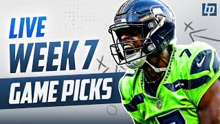 LIVE: NFL WEEK 7 GAME PICKS + FREE BETS  | PREDICTIONS, PROPS, AND PLAYS (BettingPros)