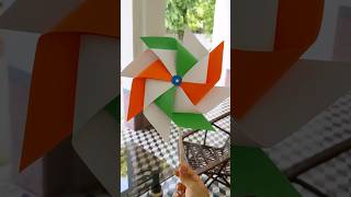 Tricolour Pinwheel Independence Day India #shortsvideo #diycraft #diy #viral #shorts #diycrafts