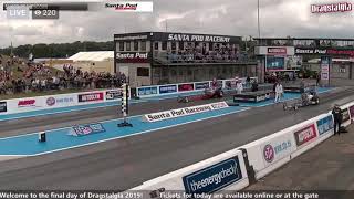 Bob and Sam crash at Dragstalgia 2019