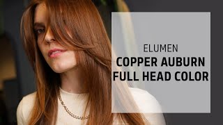 Copper Auburn Elumen Full Head Hair Color Service | Elumen | Goldwell Education Plus