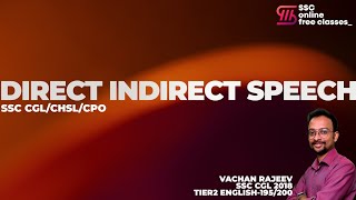 DIRECT INDIRECT SPEECH || GENERAL ENGLISH || SSC MALAYALI ONLINE COURSE || CGL, CHSL, CPO