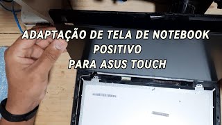 Adaptação tela led slim  31,5 cm no lugar de uma de 32cm será que deu bom? Notebook asus touch