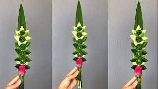 พับใบเตยดอกกุหลาบไหว้พระ แบบที่ 12 | DIY Pandan leaf |  แม่ริน