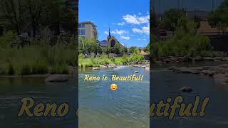 #shorts Reno Nevada [4K] Walking Tour- Riverwalk South Virginia St and Downtown The Row Reno's Strip