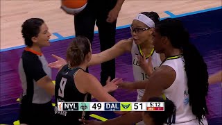 HEATED Exchange, Sabrina Ionescu Body Bumped By Allisha Gray After Getting Called For Foul! #WNBA