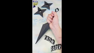 How to make 🗡️ KUNAI out of paper with your own hands. DIY paper weapon #Shorts