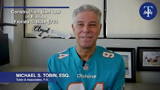 Construction Lien Law in Florida - Statute 713